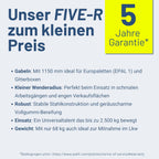 Gabelhubwagen 2500 kg Stahl 1150 mm Gabellänge Palettenwagen mit Gummirollen Handhubwagen Blau FIVE Modell