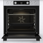 Einbauherd Set Heißluft Inox Set 4 77L Glaskeramik Kochfeld mit ExtraSteam AirFry PizzaMode PerfectGrill EcoClean