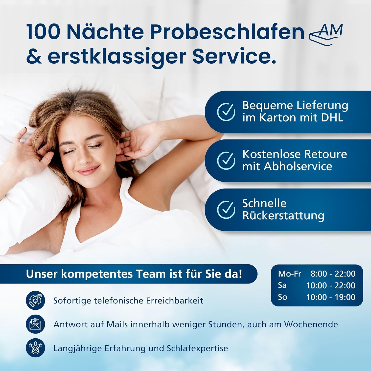 Gelschaum Matratzen Topper 180x200 cm RG50 6cm Memory Foam Lyocell Bezug rutschfest Klimaband