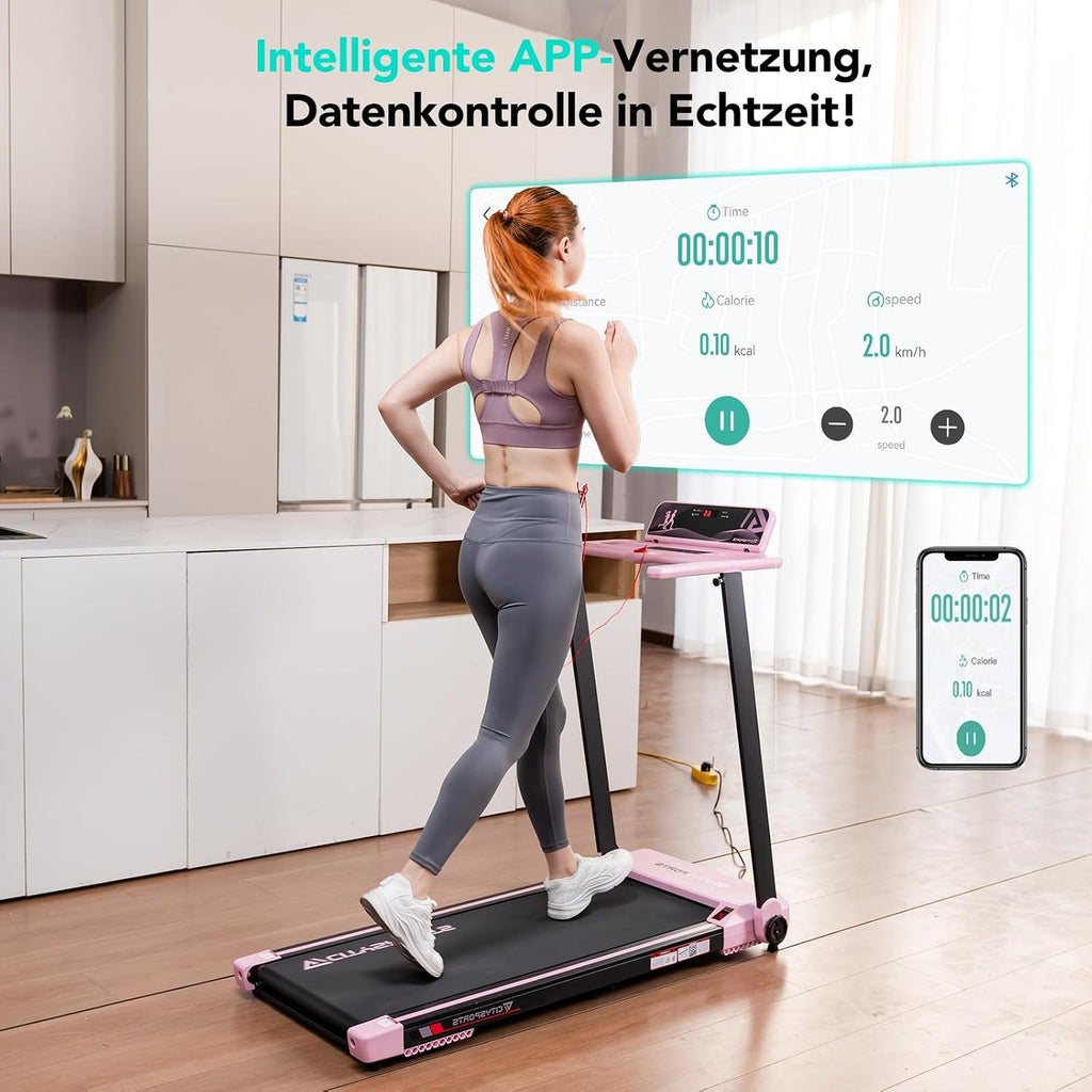 Elektrisches Laufband klappbar CS-WP9 12 km/h 1400 W Walking Pad 110 kg LED Anzeige App Steuerung