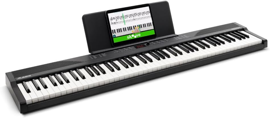 Digitalpiano 88 Tasten RECITALPLAY mit 480 Sounds USB MIDI Ständer Pedal Kopfhörer und Tasche