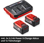Akku-Rasenmäher RASARRO 36/42 Kit 36V 42 cm Schnittbreite für bis zu 725 m² Brushless Motor mit 2x 5,2 Ah Akku und Twincharger