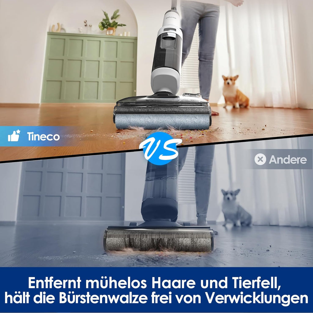 Nass Trockensauger Floor One Stretch S6 180° Flachdesign 13 cm Höhe Selbstreinigung 85°C 40 Minuten Laufzeit Hartböden