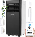 Mobile Klimaanlage 9000 BTU WLAN 3-in-1 mit Entfeuchter und Ventilator für Räume bis 35 m² inkl. Abluftschlauch Fensterkit Fernbedienung