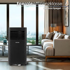 Mobile Klimaanlage 9000 BTU WLAN 3-in-1 mit Entfeuchter und Ventilator für Räume bis 35 m² inkl. Abluftschlauch Fensterkit Fernbedienung