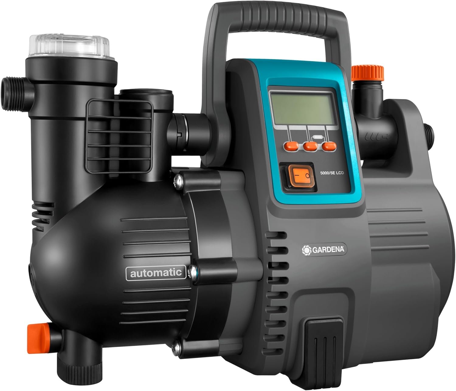 Hauswasserautomat 5000/5E LCD 5000 l/h 1300 W 230 V Druckpumpe mit LC-Display Trockenlaufschutz Edelstahl
