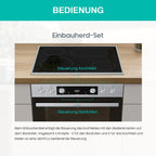 Einbauherd Set Heißluft Inox Set 4 77L Glaskeramik Kochfeld mit ExtraSteam AirFry PizzaMode PerfectGrill EcoClean