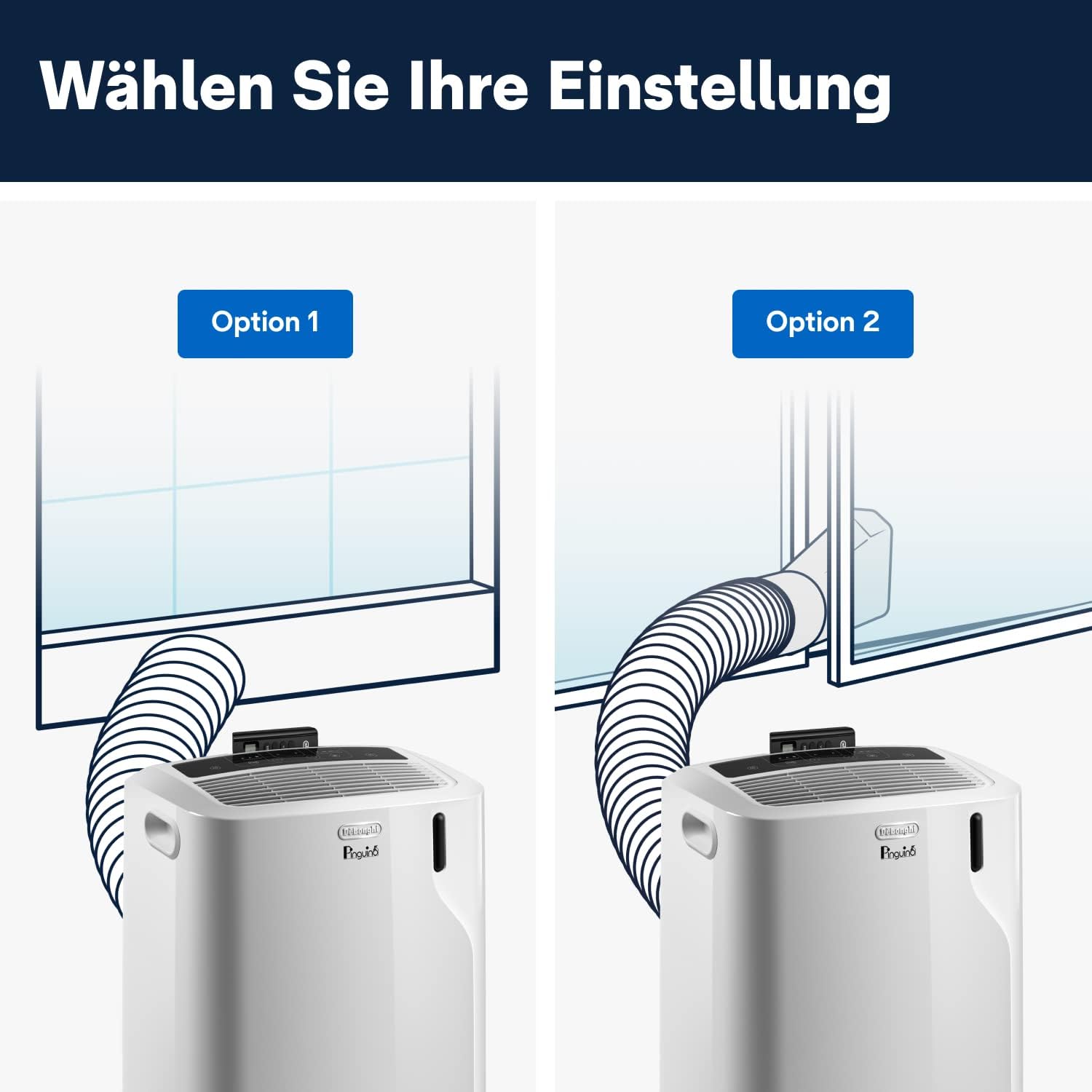 Mobile Klimaanlage PAC EM82 2,4 kW 9400 BTU mit Entfeuchter 24 h Timer 63 dB und Abluftschlauch