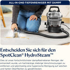 Polster- und Teppichreiniger Nasssauger mit Dampf HydroSteam 1000W Modell 3689N 1,9L Tank für Sofa Auto Teppich