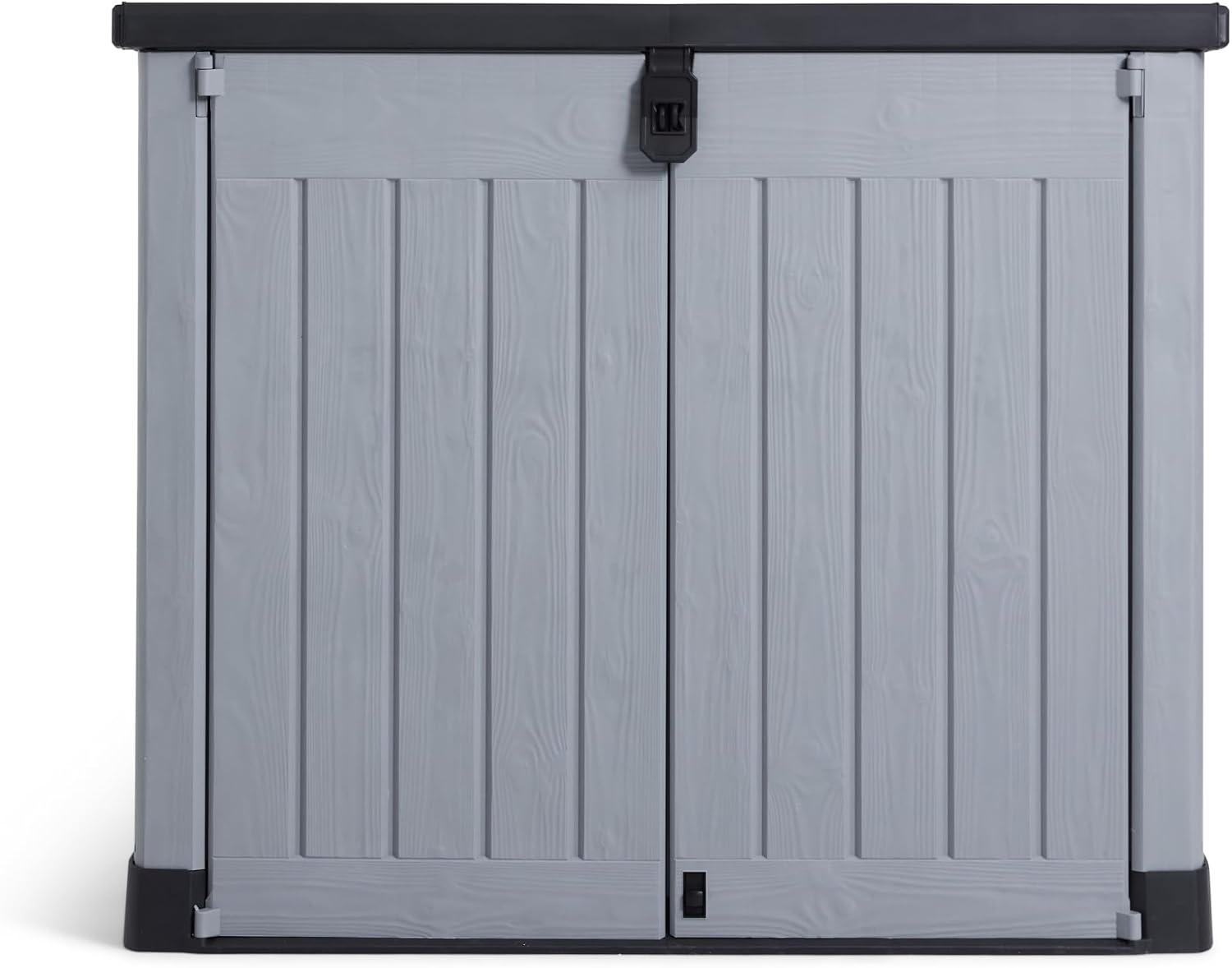 Mülltonnenbox Store It Out Pro 1200L 145.5x82x123cm wetterfest abschließbar Polypropylen für 2x 240L Mülltonnen