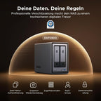 NAS Netzwerkspeicher 2-Bay DXP2800 Intel N100 8GB DDR5 2.5GbE 2x M.2 NVMe HDMI 4K ohne Festplatten