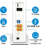 Kabelrouter 6690 DOCSIS 3.1 Wi-Fi 6 Dualband bis 6000 MBit/s 2.5-Gigabit-LAN USB 3.0 DECT Mesh