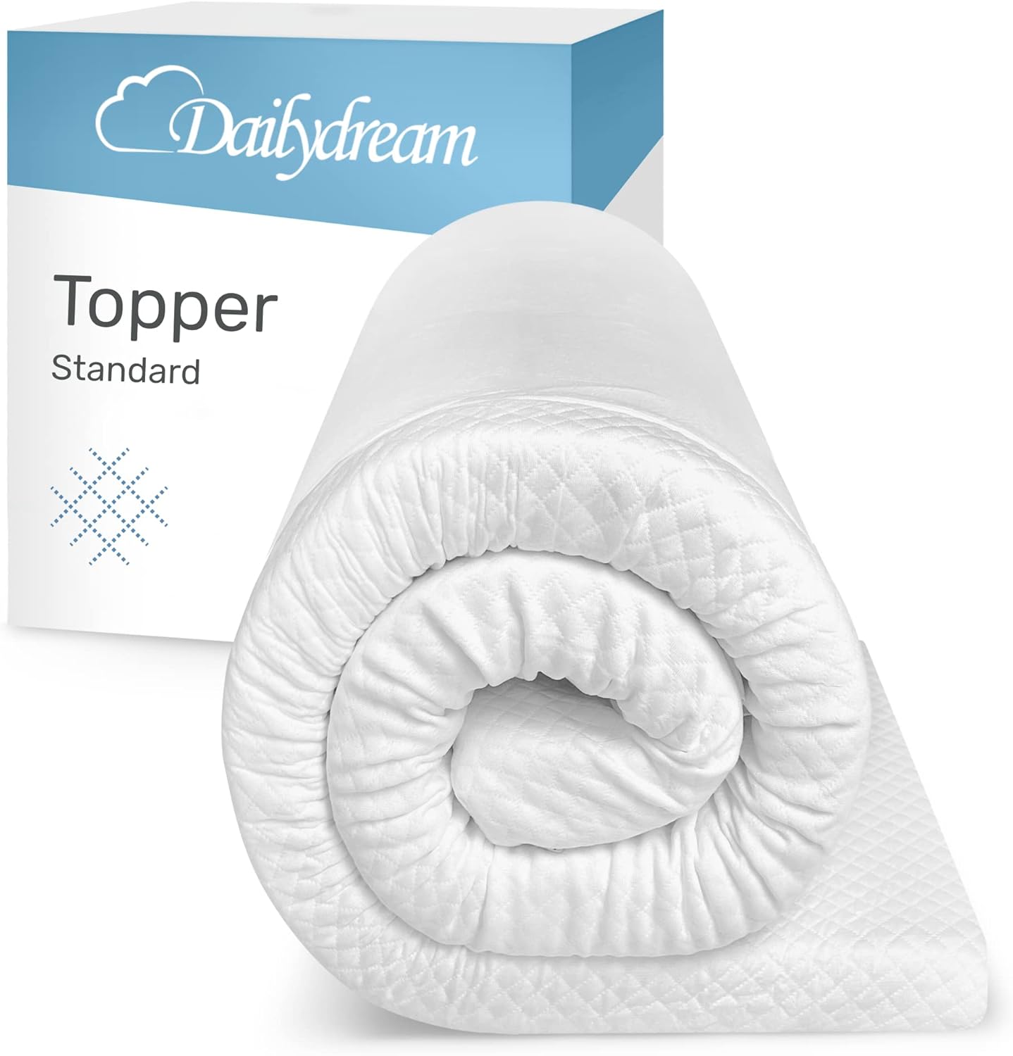 Matratzen Topper Memory Foam 180x200 cm 7 cm H1/2 ergonomisch rutschfest Edition Pure Model L Boxspring