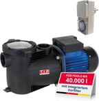 Poolpumpe mit Vorfilter SPP 600 FT 13000 l/h Fördermenge für Pools bis 40 m³ 600 W selbstansaugend mit Timer