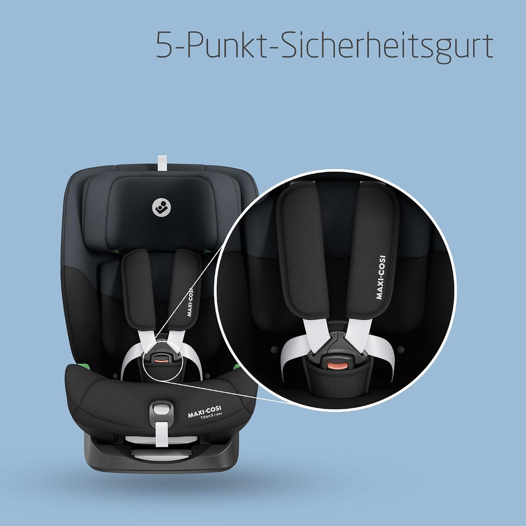 Kindersitz i-Size Titan S ISOFIX Gruppe 1/2/3 76–150 cm 15 Monate bis 12 Jahre 5 Sitzpositionen 5-Punkt-Gurt