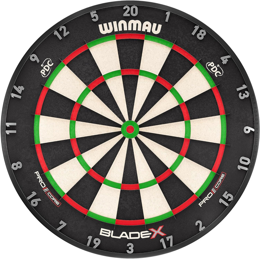 Steeldartscheibe Blade X Pro Core 3061 aus Sisal 48 x 48 cm mit Rota-Lock Montage Flights und Case
