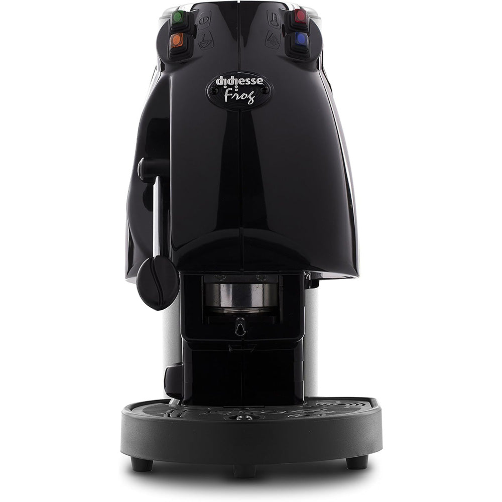 Kaffeepadmaschine Frog Revolution 38–44 mm Pads kompatibel 650 W 1 Tasse Schwarz Hochglanz Modell 8055519900015