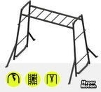Garten Klettergerüst Metall Kletterleiter mit Bodenverankerung 265 x 112 x 222 cm belastbar bis 200 kg pulverbeschichtet Outdoor Training