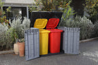 Mülltonnenbox Store It Out Pro 1200L 145.5x82x123cm wetterfest abschließbar Polypropylen für 2x 240L Mülltonnen