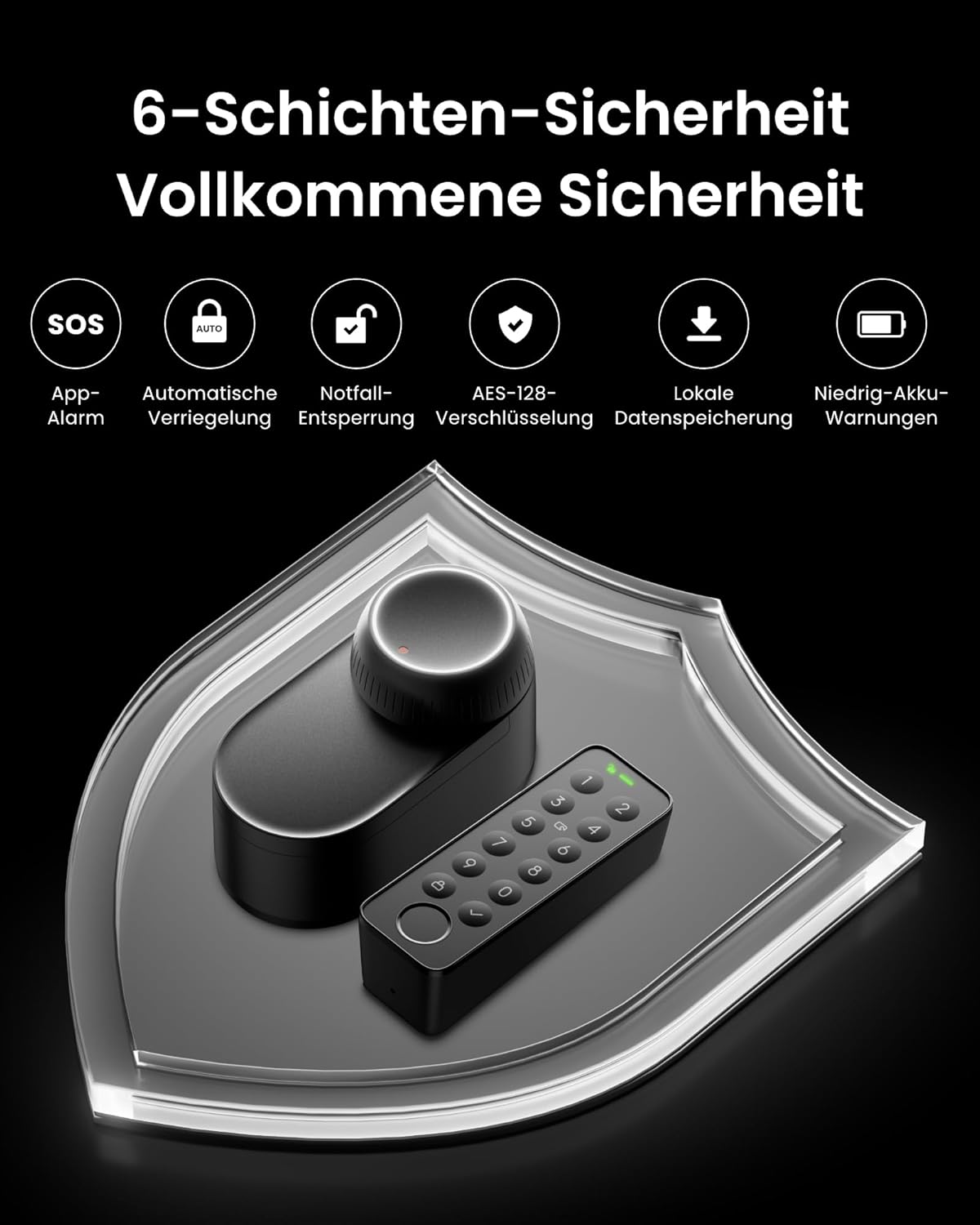Smart Türschloss Lock Ultra mit Keypad Fingerabdruck WiFi Matter elektronischem Riegel und App Steuerung
