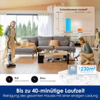 Nass Trockensauger Floor One Stretch S6 180° Flachdesign 13 cm Höhe Selbstreinigung 85°C 40 Minuten Laufzeit Hartböden