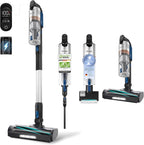Akku-Staubsauger LVAC-300 PET mit Anti-Tangle Bürste 60 Min Laufzeit HEPA-Filtersystem Mini-Motorbürste selbststehend Blau