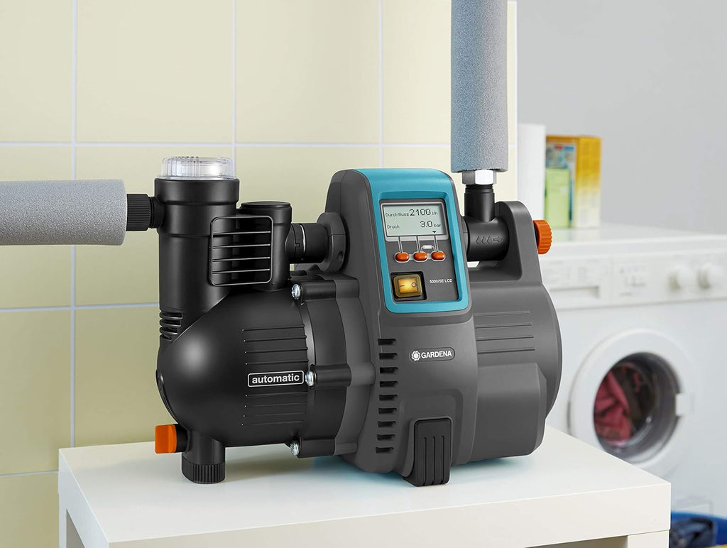 Hauswasserautomat 5000/5E LCD 5000 l/h 1300 W 230 V Druckpumpe mit LC-Display Trockenlaufschutz Edelstahl
