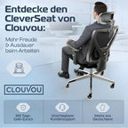 Ergonomischer Bürostuhl Drehstuhl CS BLK 150 kg 4D Armlehnen Lendenstütze Kopfstütze Mesh 65x70x130 cm