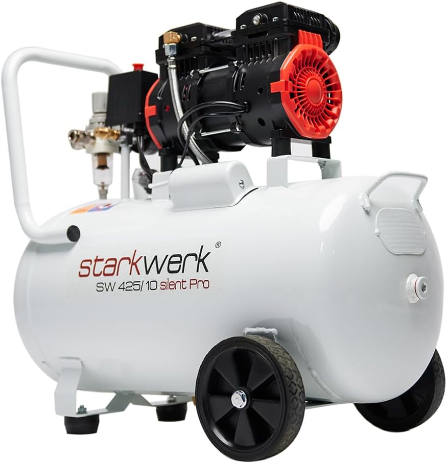 Druckluftkompressor SW 425/10 Pro 50 L 10 bar 1100 W ölfrei mit Druckminderer und Wasserabscheider