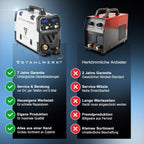 MIG MAG Schweißgerät 200A IGBT Inverter FLUX Lift TIG MMA synergischer Drahtvorschub 230V Metall