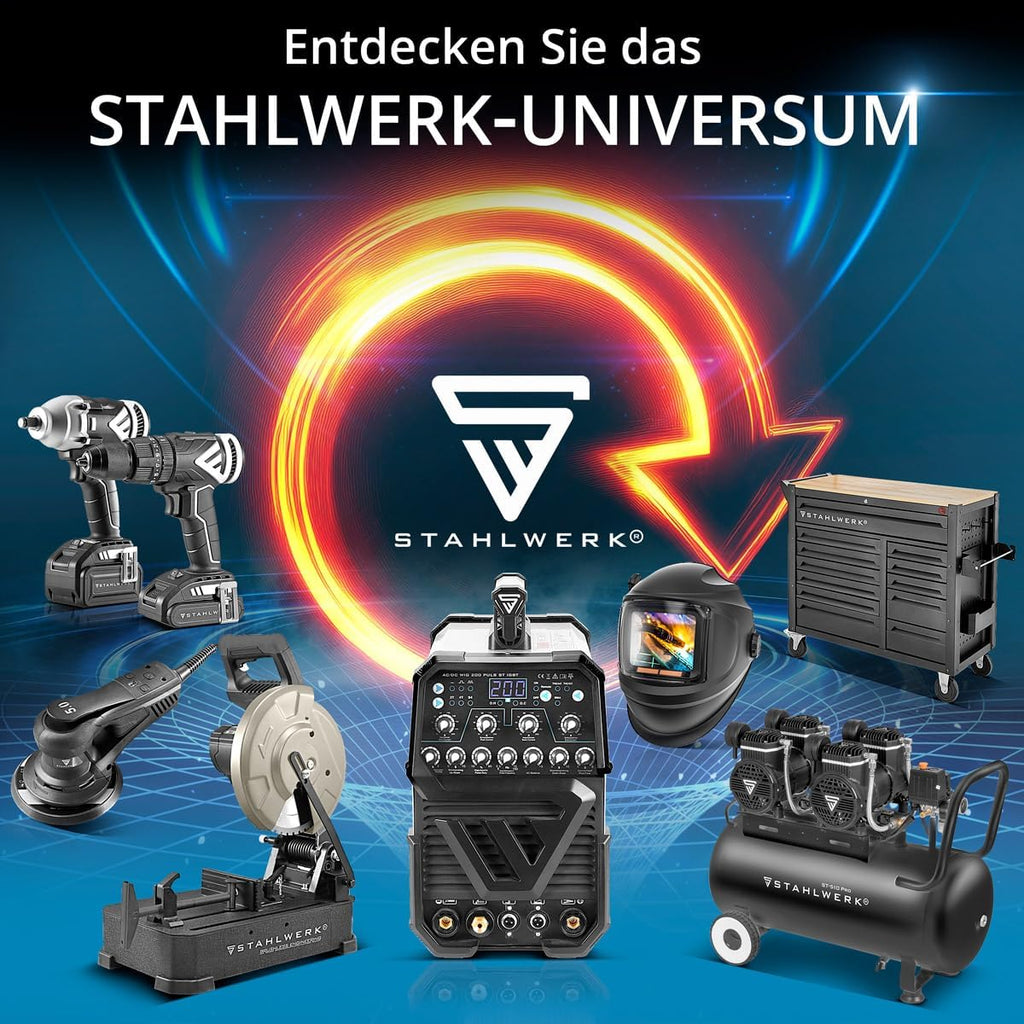 MIG MAG Schweißgerät 200A IGBT Inverter FLUX Lift TIG MMA synergischer Drahtvorschub 230V Metall