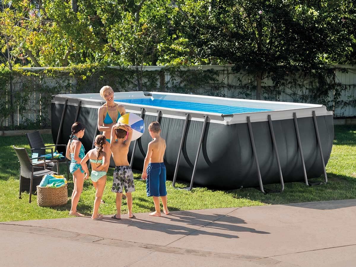 Aufstellpool Rahmenpool rechteckig 549 x 274 x 132 cm Ultra XTR 26356 mit Sandfilterpumpe Leiter Abdeckung