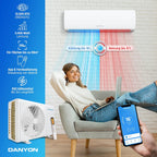 Split Klimaanlage 12000 BTU 3.4 kW Inverter mit Heizfunktion R32 5-in-1 Kühl- und Heizgerät bis 59 m² mit 5 m Installationsset