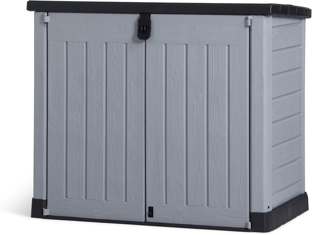 Mülltonnenbox Store It Out Pro 1200L 145.5x82x123cm wetterfest abschließbar Polypropylen für 2x 240L Mülltonnen
