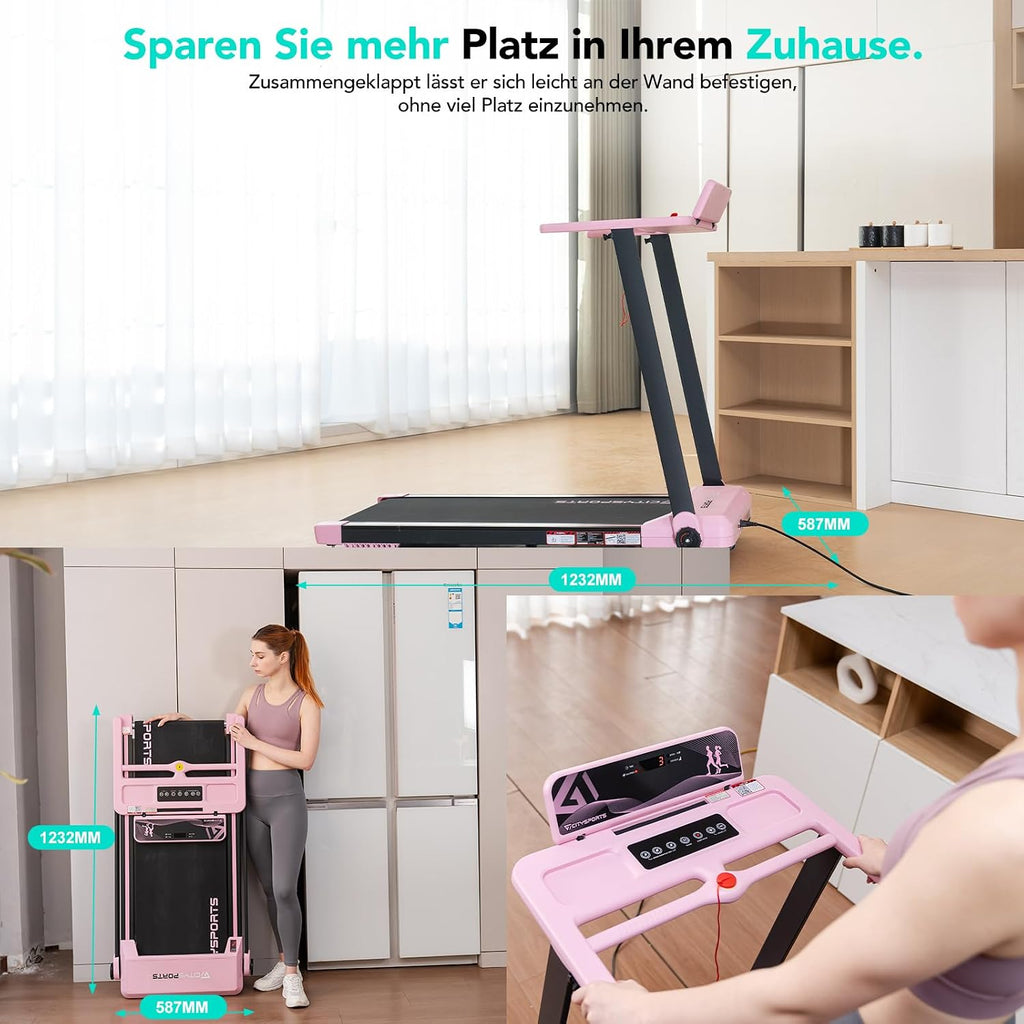 Elektrisches Laufband klappbar CS-WP9 12 km/h 1400 W Walking Pad 110 kg LED Anzeige App Steuerung