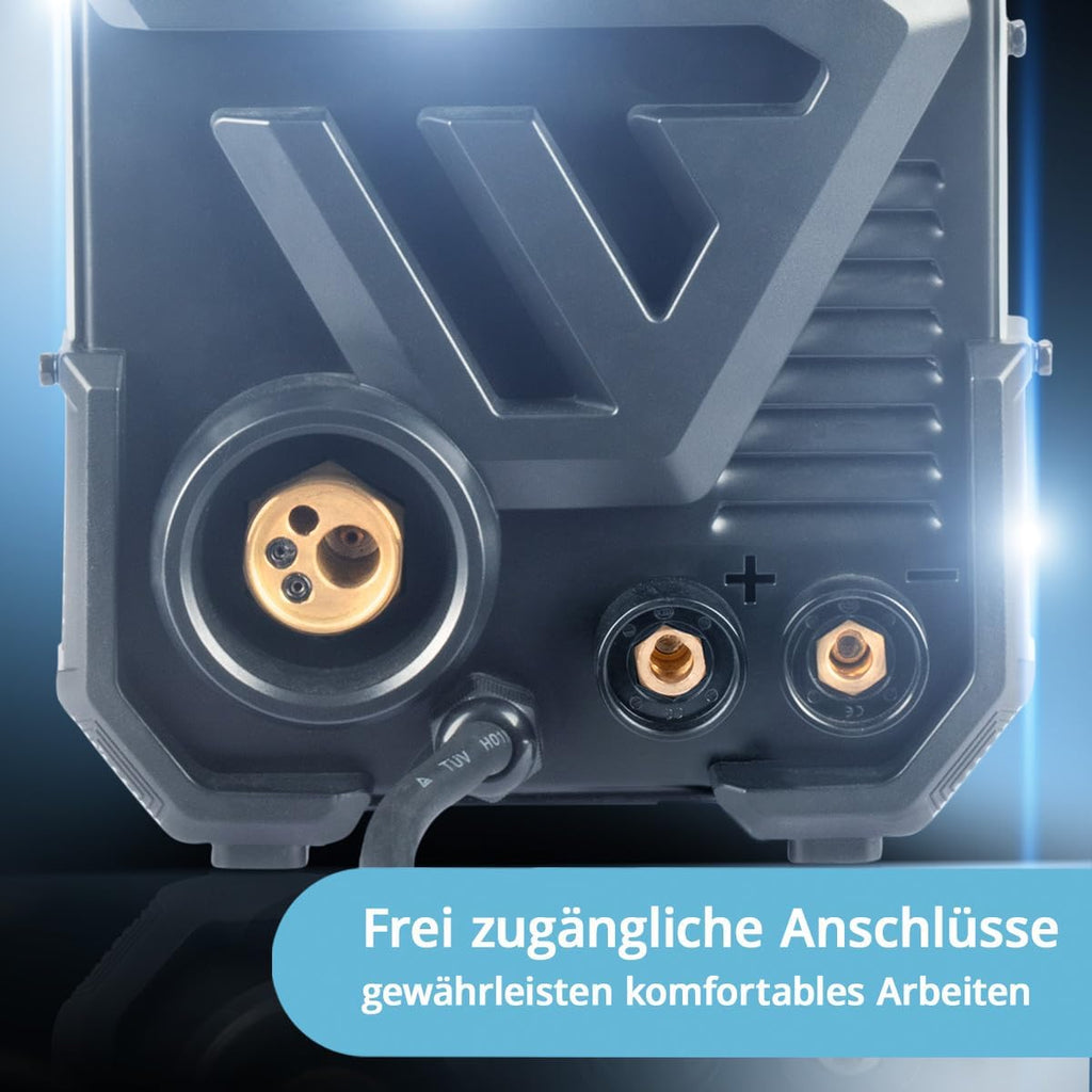 MIG MAG Schweißgerät 200A IGBT Inverter FLUX Lift TIG MMA synergischer Drahtvorschub 230V Metall