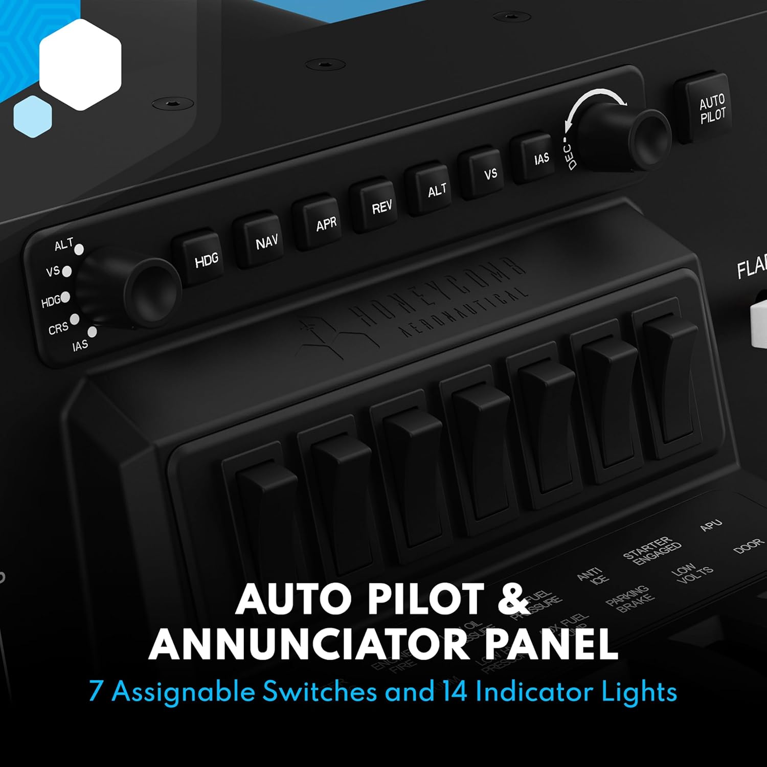 Flugsimulator Schubregler Bravo mit Autopilot Annunciator-Panel und PC-Steuerung