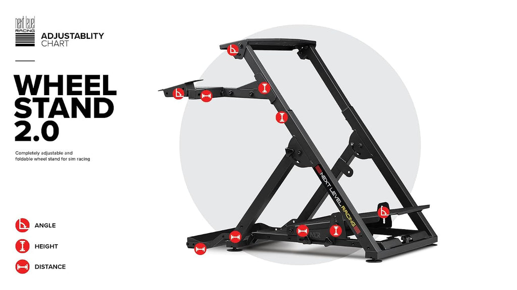 Rennlenkrad Ständer Wheel Stand 2.0 klappbar mit verstellbarer Halterung für Lenkrad und Pedale