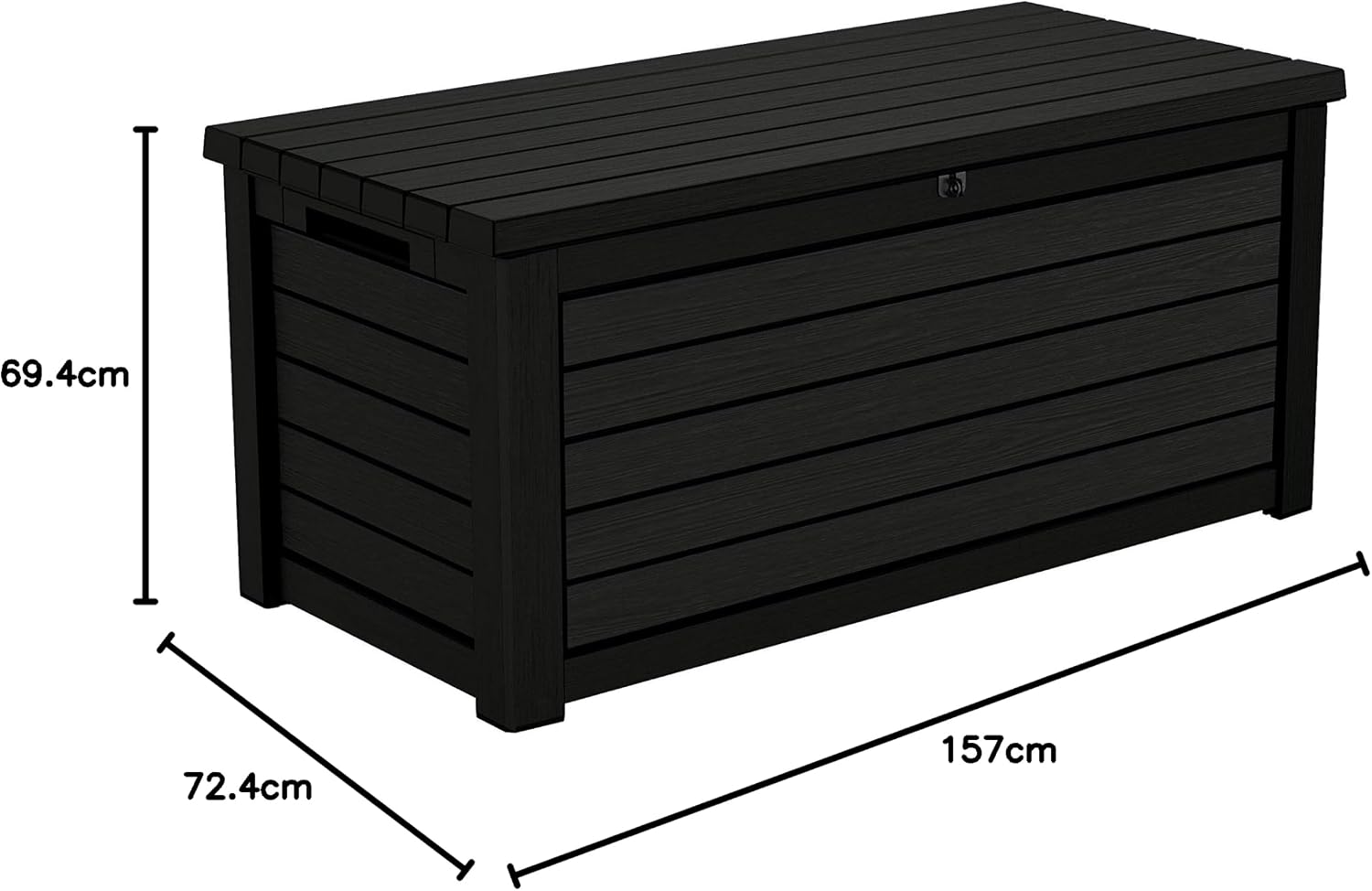 Aufbewahrungsbox 623 L Kissenbox Garten Kunststoff Deckel mit Gasdruckfedern belastbar bis 272 kg wetterfeste Stauraumbox für Outdoor