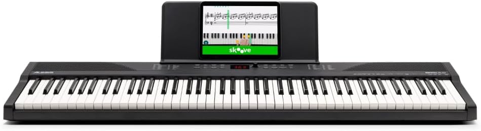Digitalpiano 88 Tasten RECITALPLAY mit 480 Sounds USB MIDI Ständer Pedal Kopfhörer und Tasche