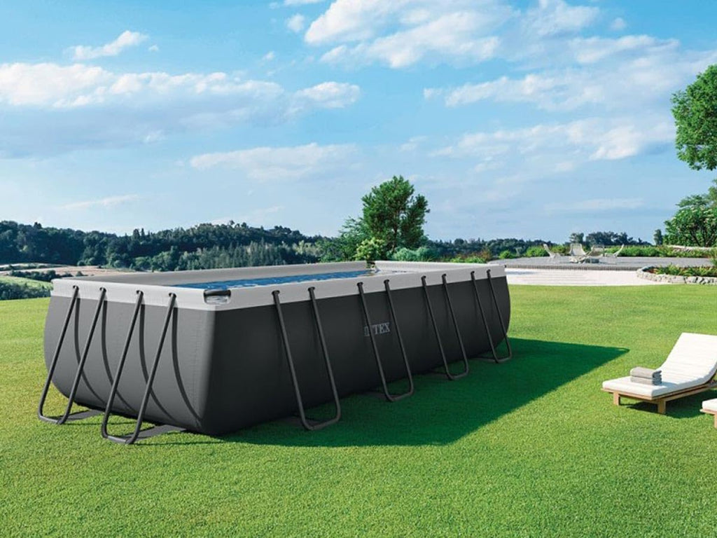 Aufstellpool Rahmenpool rechteckig 549 x 274 x 132 cm Ultra XTR 26356 mit Sandfilterpumpe Leiter Abdeckung