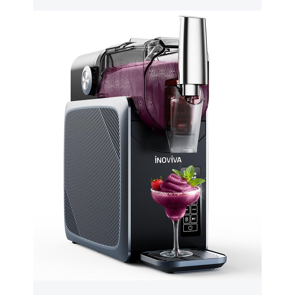 Slush Maschine für Slushies Milchshakes Frappés und gefrorene Cocktails S2.2 2,6L Automatisch mit Selbstreinigung und 5 Modi Grau