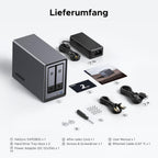 NAS Netzwerkspeicher 2-Bay DXP2800 Intel N100 8GB DDR5 2.5GbE 2x M.2 NVMe HDMI 4K ohne Festplatten