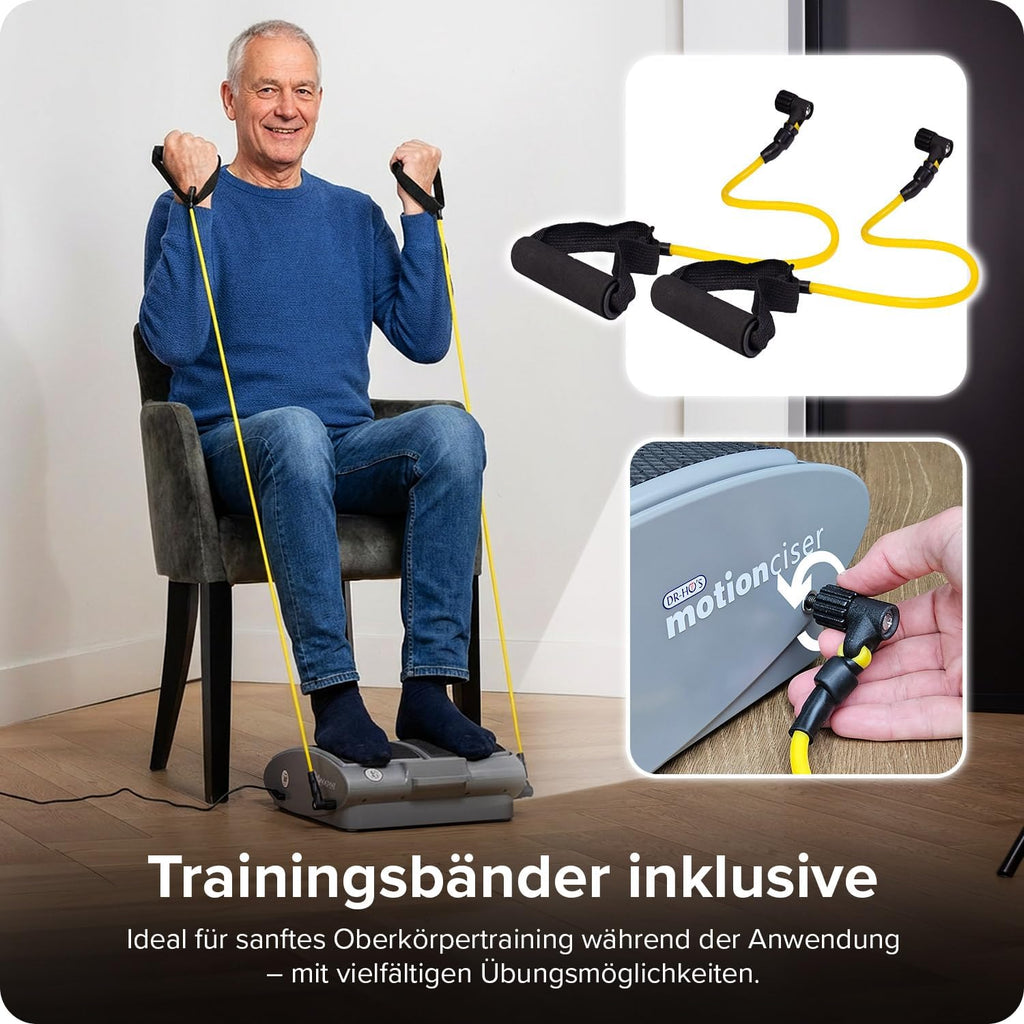 Elektrisches Fußmassagegerät mit Gehsimulation 10 Vibrationsstufen Infrarot-Wärme 30–50 °C inkl Trainingsbänder