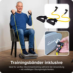 Elektrisches Fußmassagegerät mit Gehsimulation 10 Vibrationsstufen Infrarot-Wärme 30–50 °C inkl Trainingsbänder