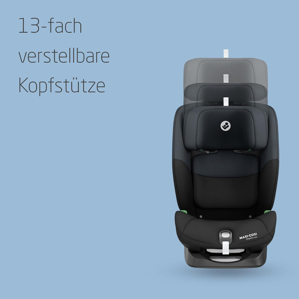 Kindersitz i-Size Titan S ISOFIX Gruppe 1/2/3 76–150 cm 15 Monate bis 12 Jahre 5 Sitzpositionen 5-Punkt-Gurt