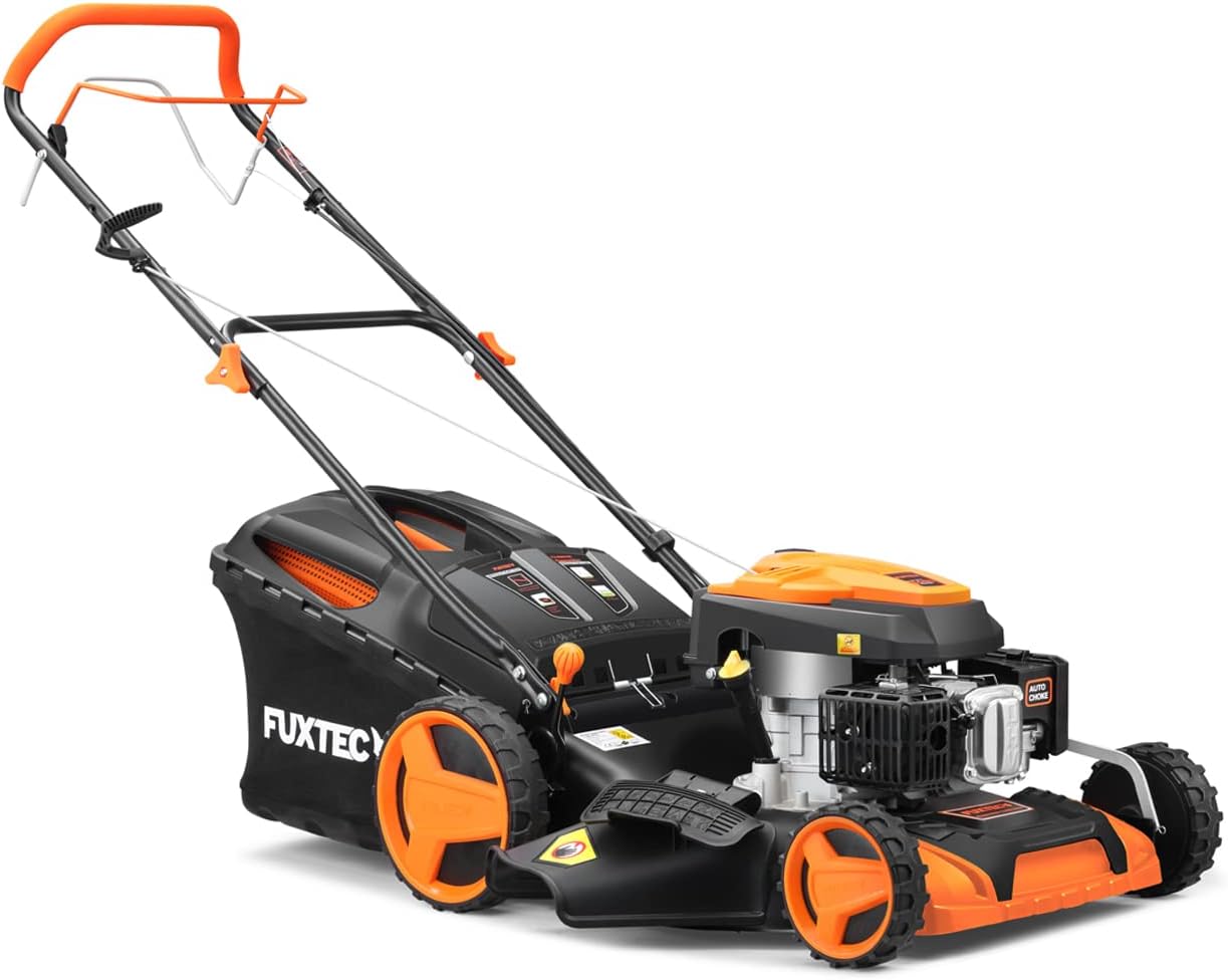 Benzin Rasenmäher FX-RM5196 196cc 4-Takt 51cm Schnittbreite 4in1 Mulchen Seitenauswurf 60L Fangkorb Radantrieb