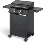 Elektrogrill eCRAVE 2 97116 2 Heizelemente 1300W 2-Zonen Grill Gussrost Grillwagen mit Stauraum Thermometer
