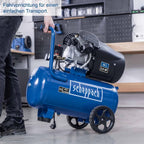 Druckluft Kompressor HC53DC 50L 10 Bar 2200W 412 L/min Doppelzylinder ölgeschmiert Druckminderer