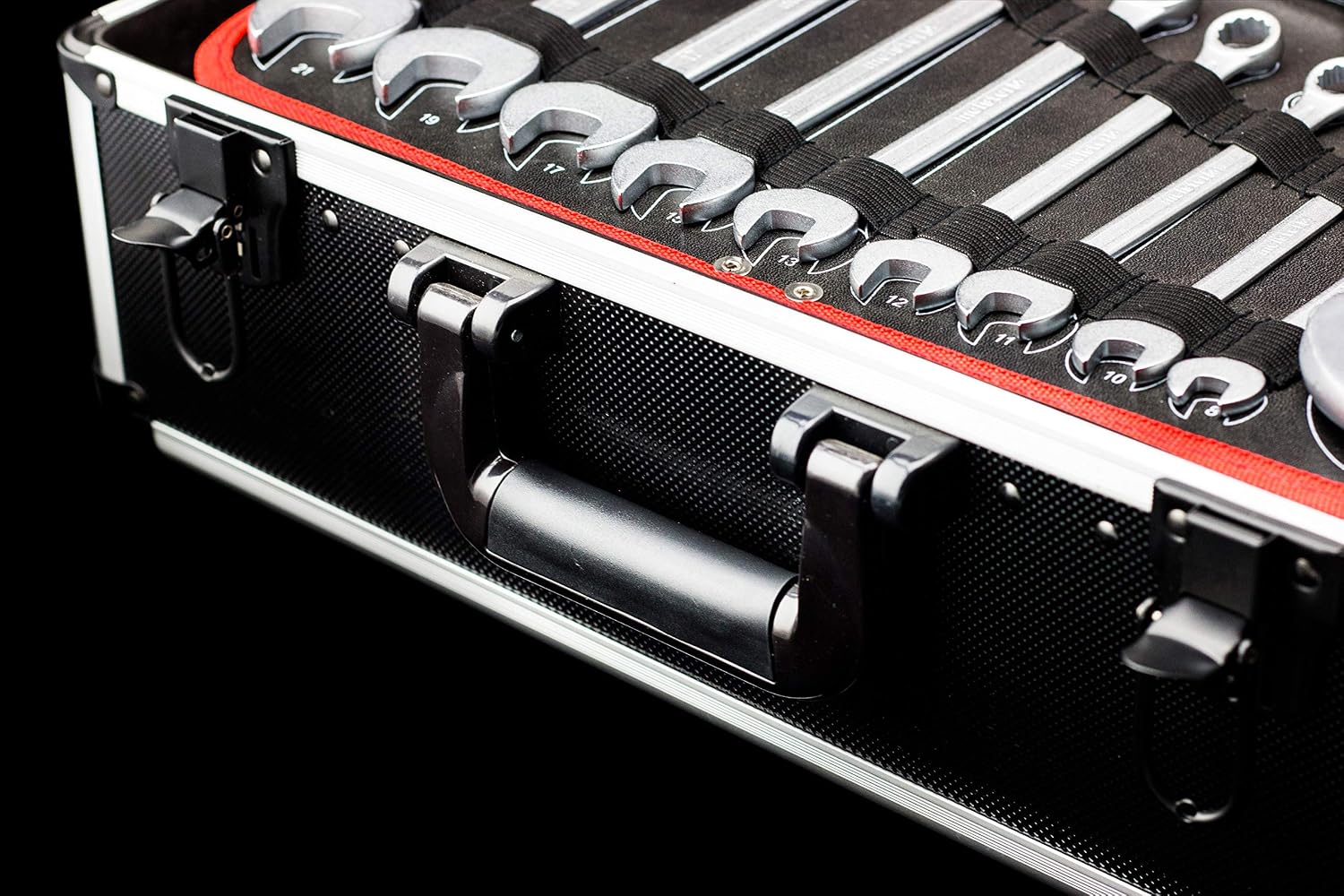 Werkzeugtrolley 238-teilig 8973770 mit Werkzeug Set Aluminiumkoffer Rollen und Teleskopgriff